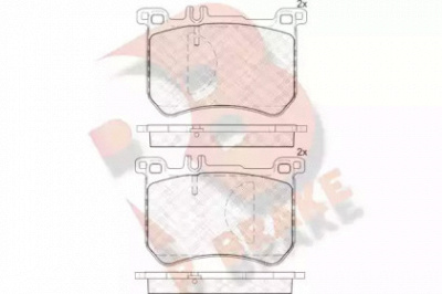 R BRAKE rb2100 -  Комплект тормозных колодок, дисковый тормоз